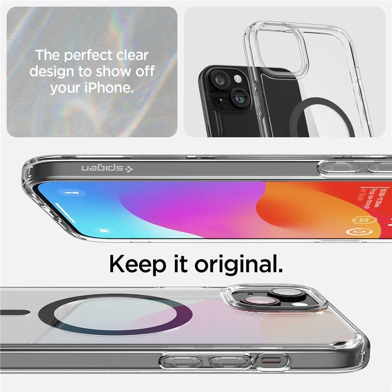 Capa Spigen Ultra Hybrid Mag com MagSafe para iPhone 15 - cor grafite