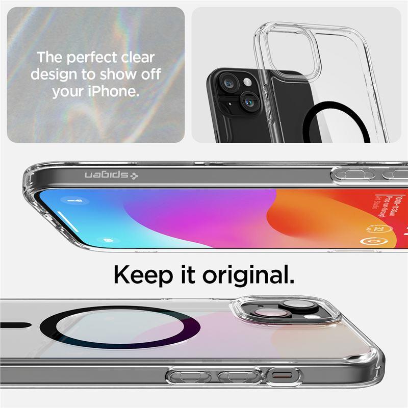 Capa Spigen Ultra Hybrid Mag com MagSafe para iPhone 15 Plus - preta