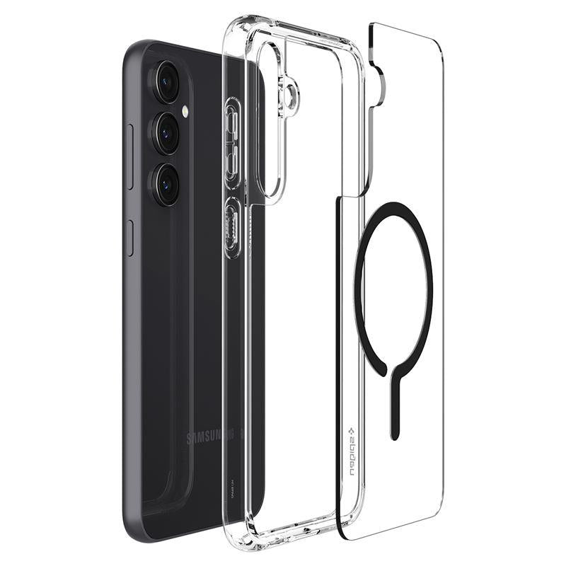 Capa Spigen Ultra Hybrid OneTap Ring com MagSafe para Samsung Galaxy S23 FE - transparente-preta