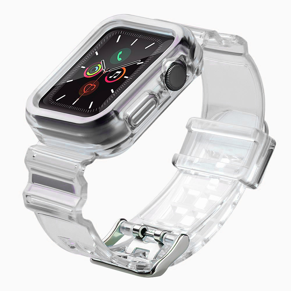 Conjunto de Tira de Luz, pulseira de silicone, faixa, bracelete, estojo para relógio Watch 3 38mm / Watch 2 38mm preto.