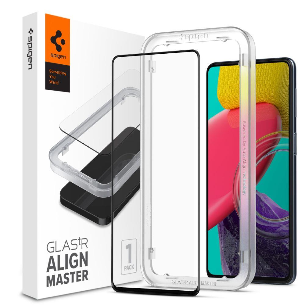 Vidro Temperado Spigen ALM Glass FC para Samsung Galaxy M53 5G - Preto
