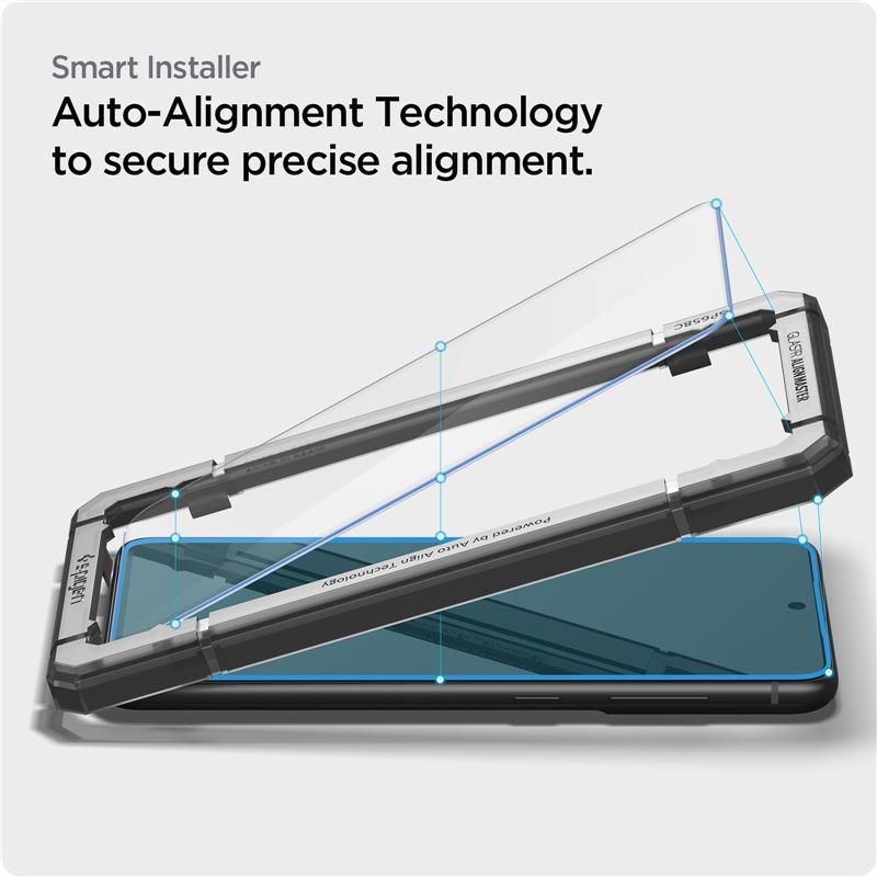 Vidro temperado Spigen ALM Glas.tR para Samsung Galaxy S21 FE - 2 peças.