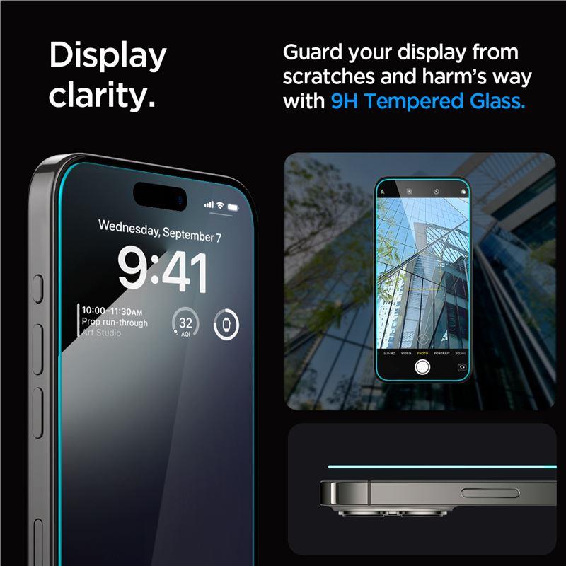 Vidro temperado Spigen Glas.tR EZ Fit para iPhone 15 Pro Max