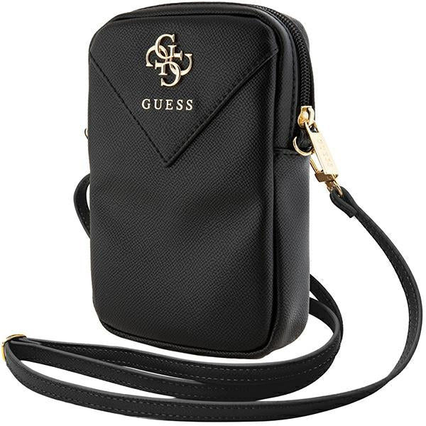 Bolsa Guess Zip Triangle 4G - preta