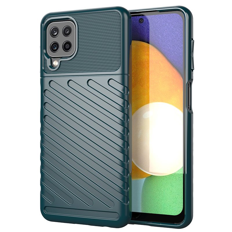 Caso Thunder capa protetora flexível e blindada para Samsung Galaxy A22 4G verde