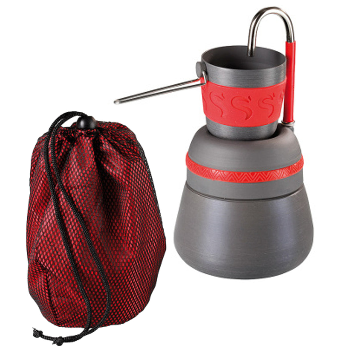 Cafeteira de fluxo para turismo com filtro + caneca de viagem 150ml