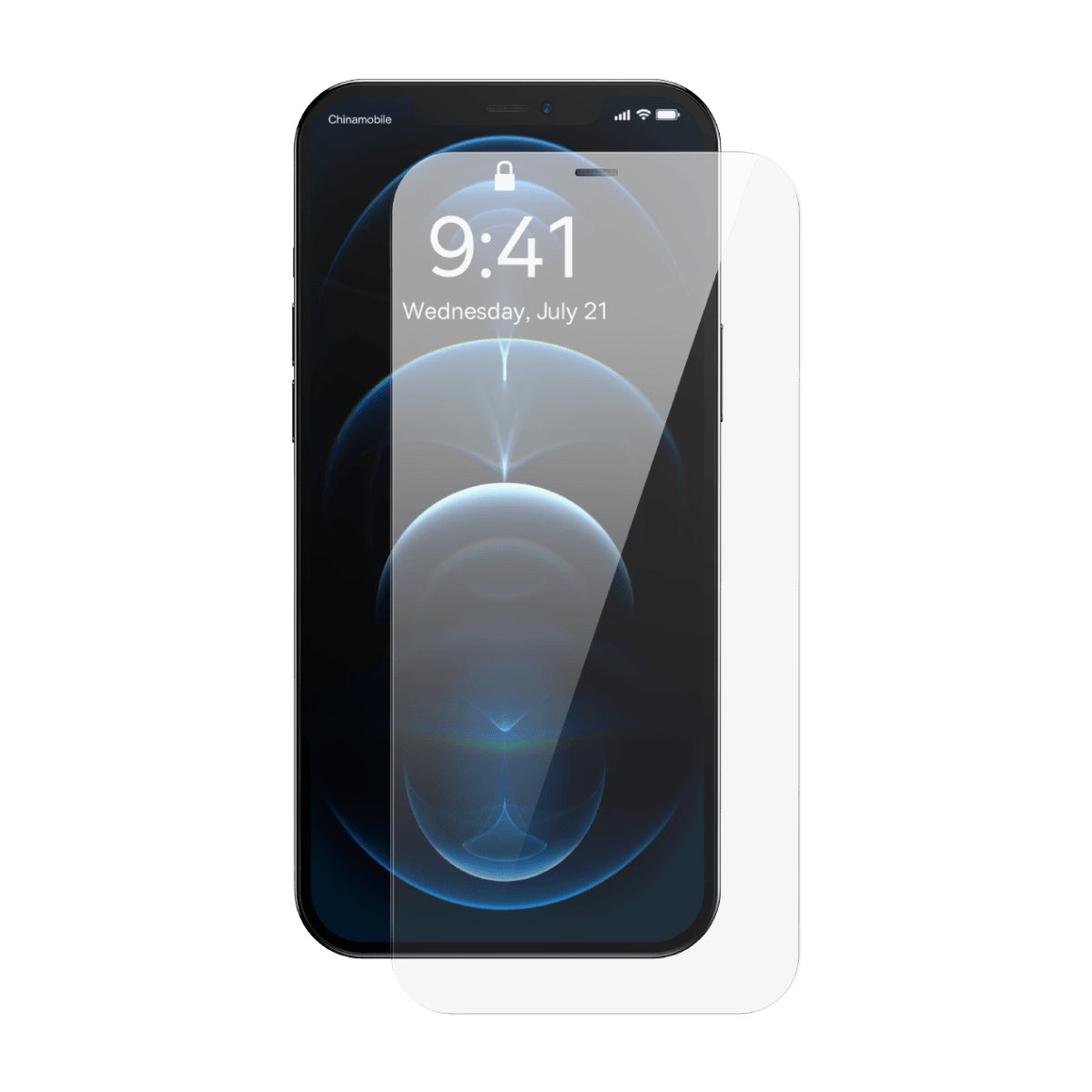 Baseus vidro temperado para iPhone 12 Pro Max para a tela inteira com proteção para o alto-falante 0.4mm + kit de montagem