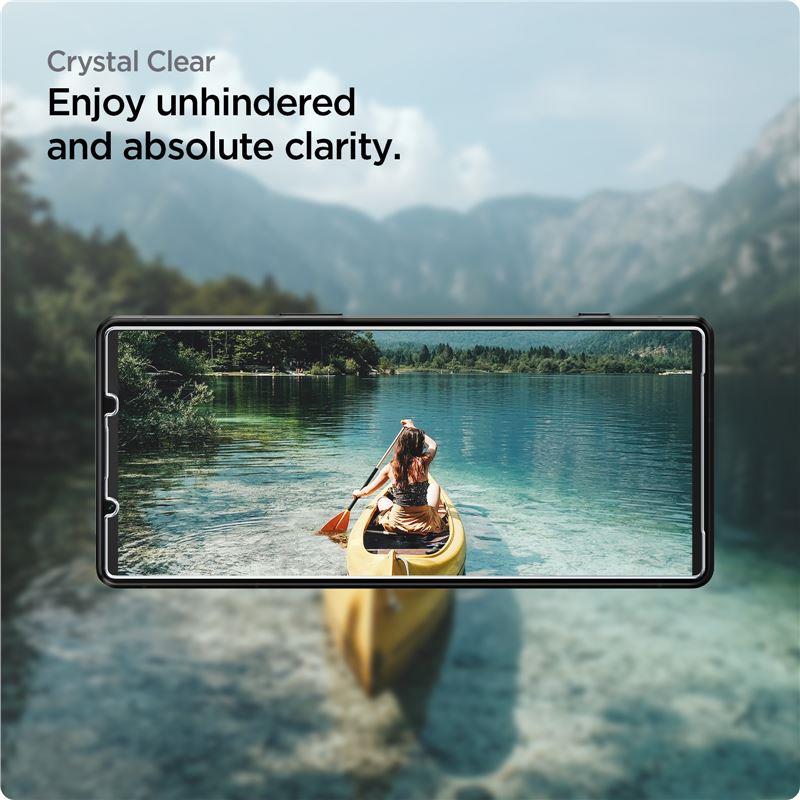 Vidro temperado Spigen ALM Glas.tR para Sony Xperia 5 V - 2 peças