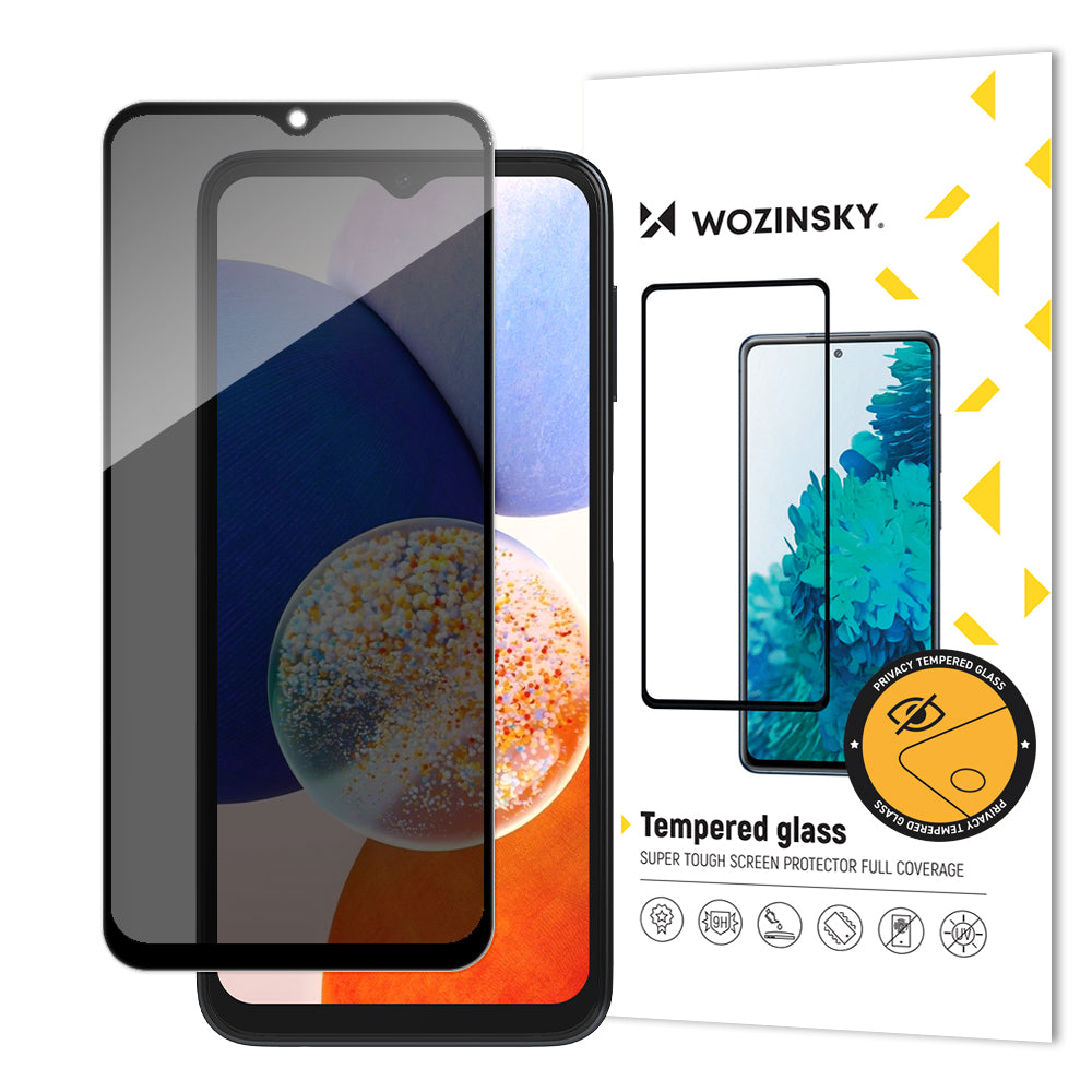 Vidro Temperado Wozinsky Privacy Glass para Samsung Galaxy A23 com filtro Anti Spy de privacidade