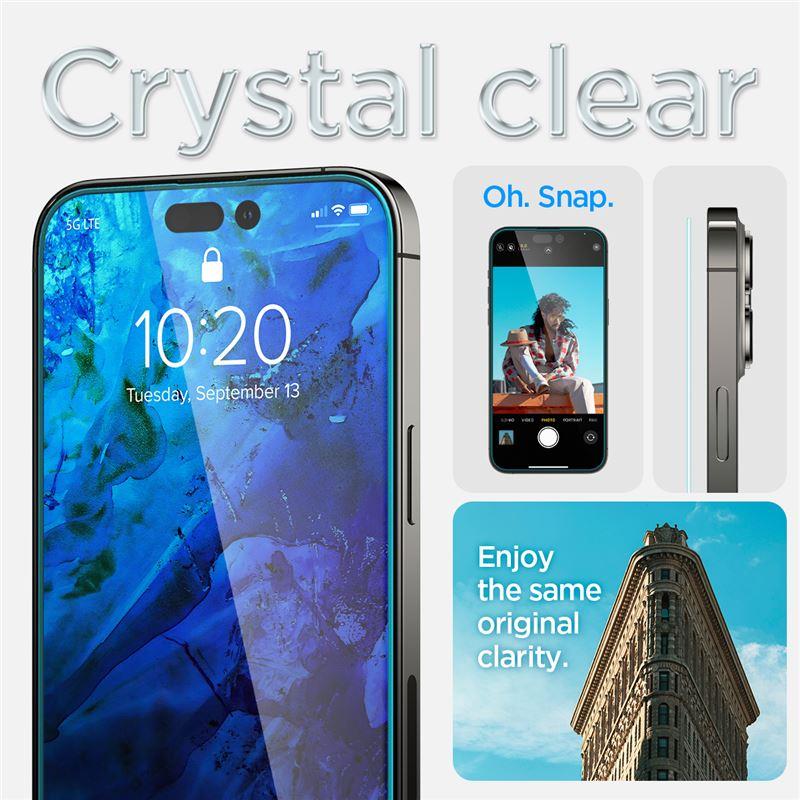 Vidro temperado Spigen Glas.tR EZ Fit para iPhone 14 Pro Max - 2 peças