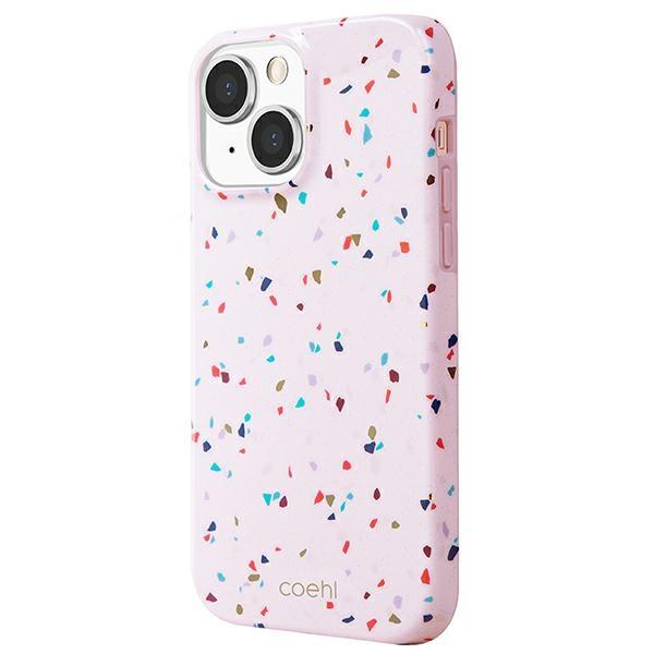 Capa Uniq Coehl Terrazzo para iPhone 13 - rosa