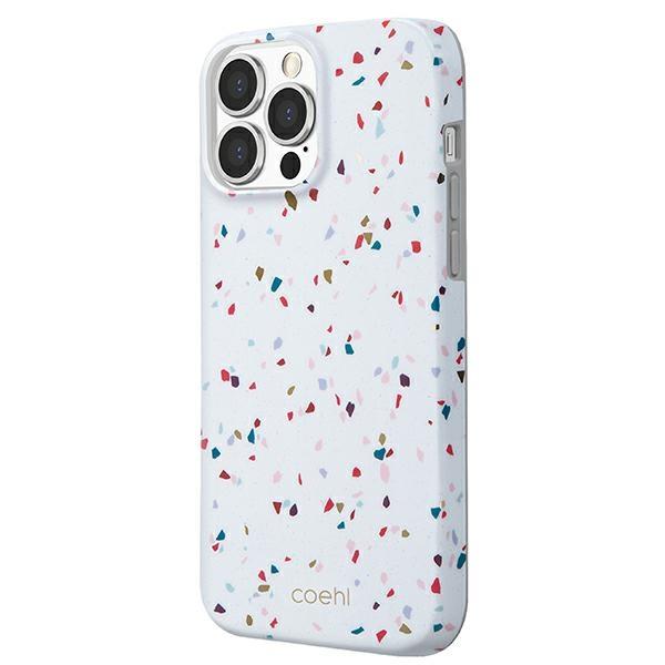 Capa Uniq Coehl Terrazzo para iPhone 13 Pro Max - branca