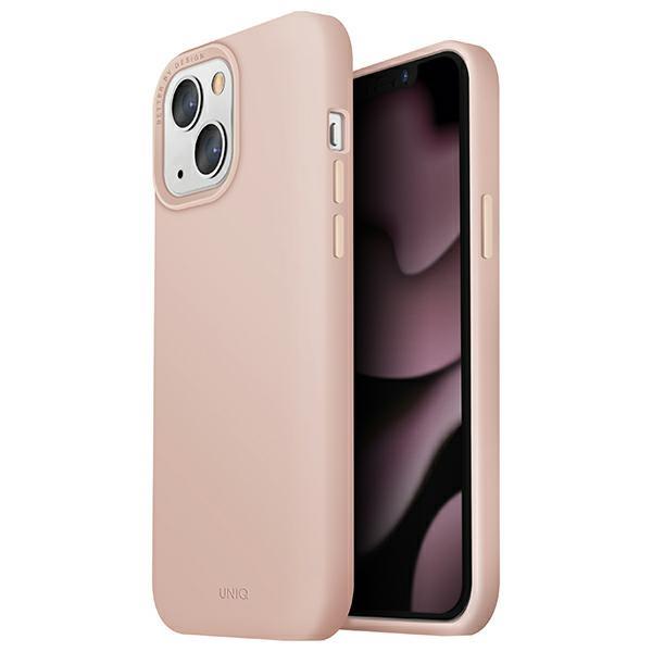 Capa UNIQ Lino Hue MagSafe para iPhone 13 - rosa