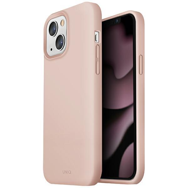 Capa Uniq Lino para iPhone 13 - rosa