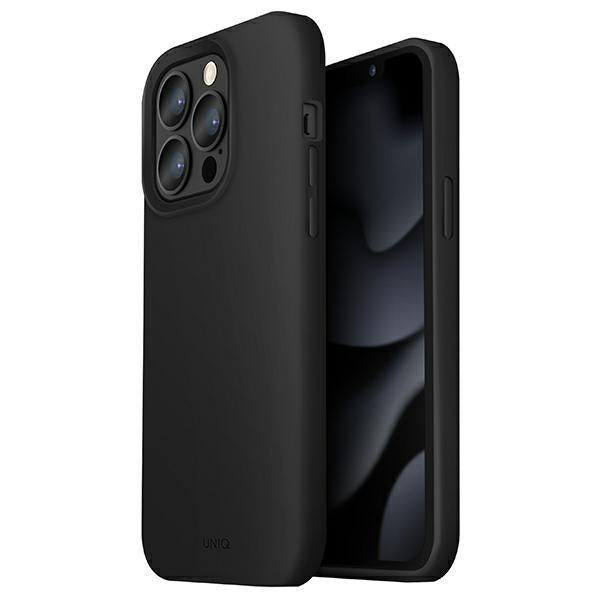 Capa Uniq Lino para iPhone 13 Pro Max - preta
