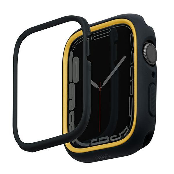 Estojo UNIQ Moduo para Apple Watch 4/5/6/7/8/9/SE/SE2 44/45mm - preto e mostarda
