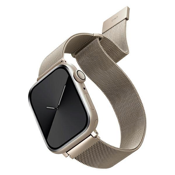Pulseira Uniq Dante em Aço Inoxidável para Apple Watch 1/2/3/4/5/6/7/8/SE/SE2 38/40/41mm - bege
