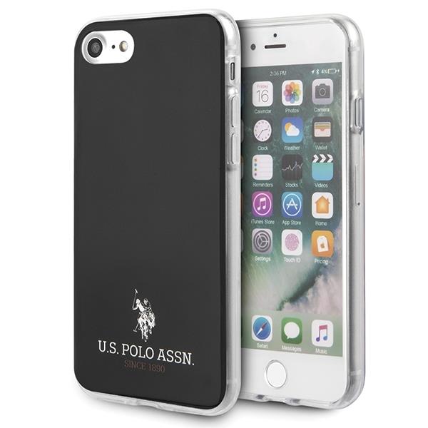 Estojo U.S. Polo Assn. Coleção Padrão Tricolor para iPhone 7 / 8 / SE 2020 / SE 2022 - branco