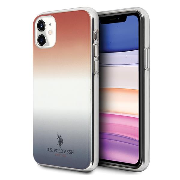 Estojo U.S. Polo Assn. Coleção Padrão Gradiente para iPhone 11 - azul