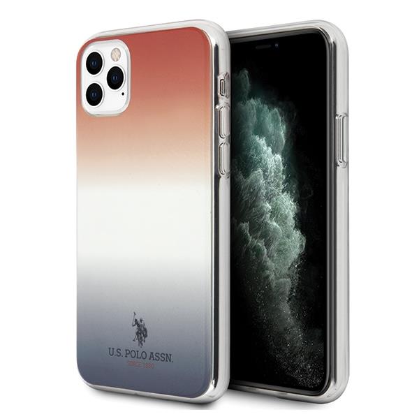 Estojo U.S. Polo Assn. Coleção Padrão Gradiente para iPhone 11 Pro Max - azul