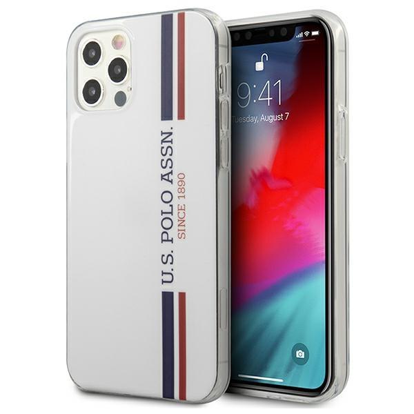 Capa U.S. Polo Assn. Logo Mania Collection para iPhone 12 / iPhone 12 Pro - branca
