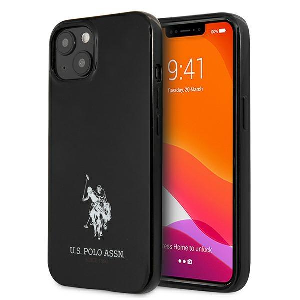 Etui U.S. Polo Assn. com Logo de Cavalos para iPhone 13 - preto