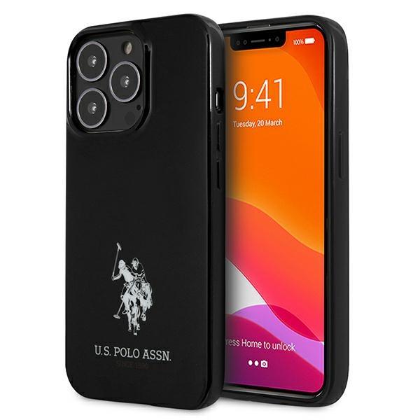 Capa U.S. Polo Assn. com Logo de Cavalos para iPhone 13 Pro Max - preta