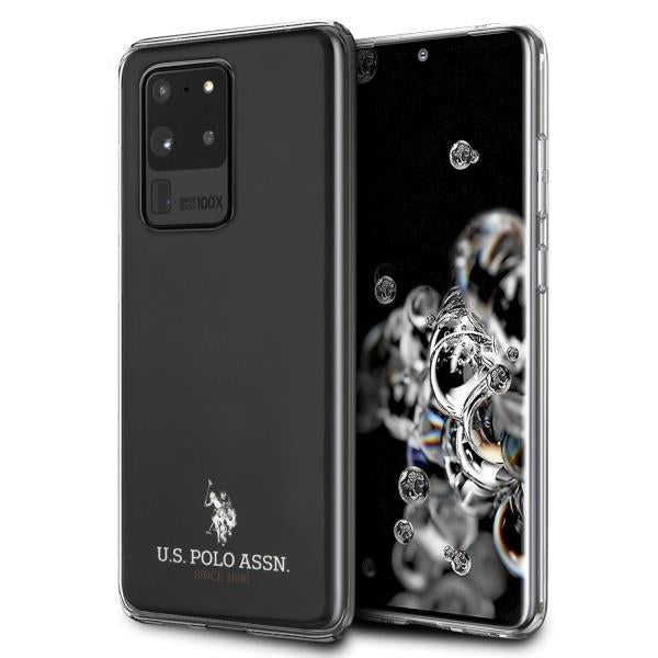 Estojo U.S. Polo Assn. Coleção Silicone para Samsung Galaxy S20 Ultra - azul marinho