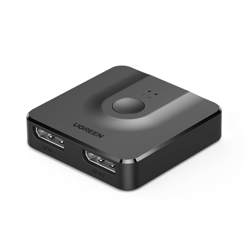 Ugreen CM430 divisor de sinal 2x DisplayPort (entrada) para 1x DisplayPort (saída) switch 4K/1080p preto (60622)