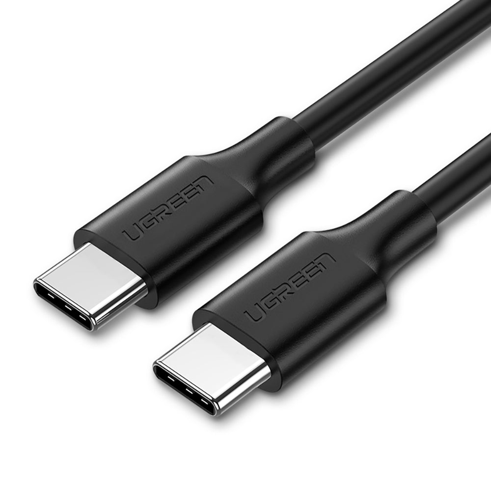 Cabo Ugreen US286 USB-C para USB-C PD QC 3A 480Mb/s 1m - preto
