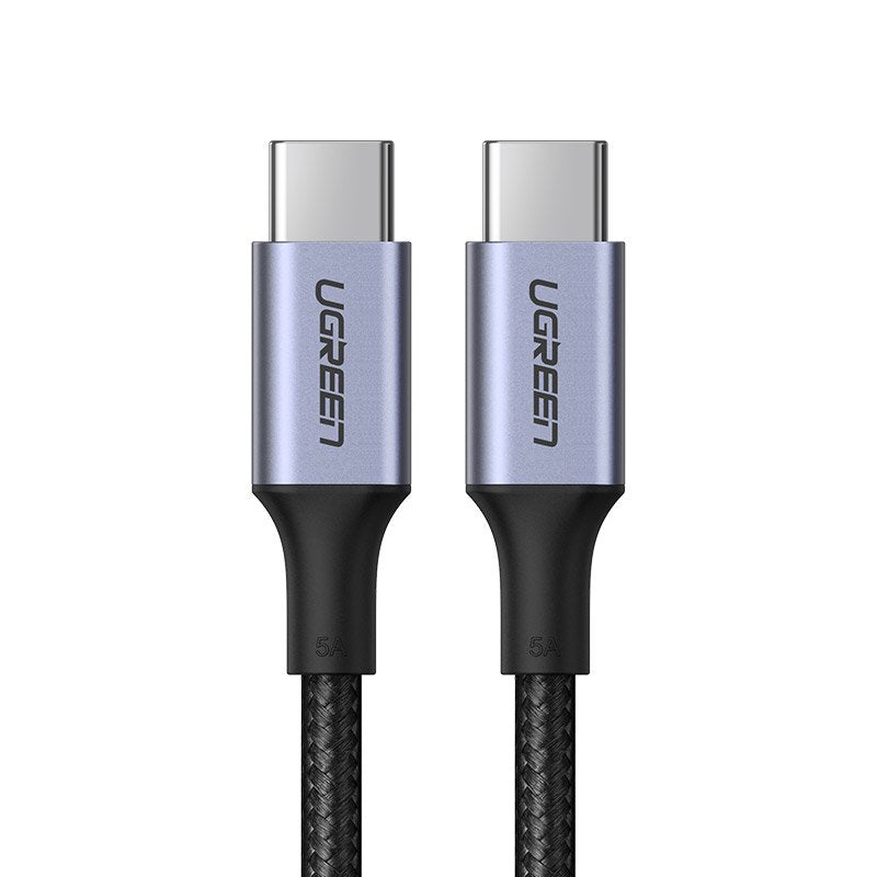 Cabo Ugreen 70427 US316 USB-C - USB-C PD QC FCP 100W 5A 480Mb/s 1m - cinza
