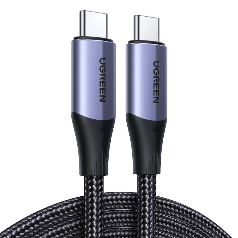 Cabo Ugreen US355 USB-C 3.1 Gen 2 / USB-C 3.1 Gen 2 1 m - preto