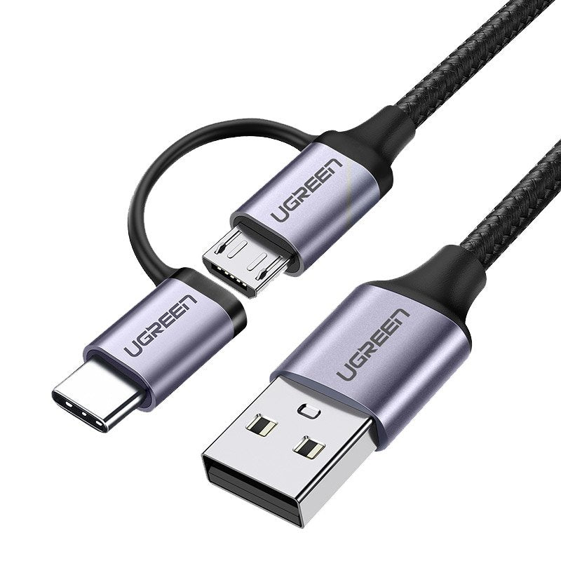 Cabo Ugreen 40574 USB-C - USB-C 5Gb/s 0,5m - preto