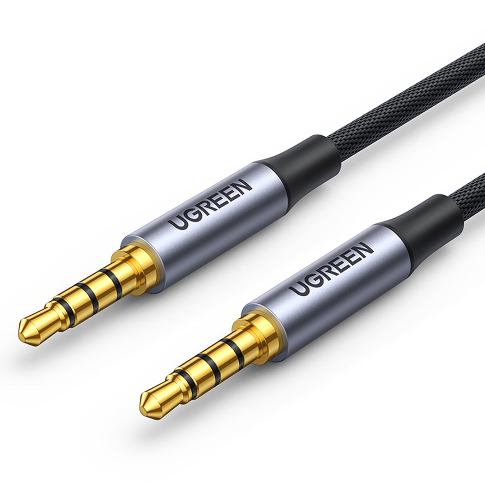 Cabo Ugreen AUX mini jack 3.5mm (macho) - mini jack 3,5mm (macho) 2m preto (AV183)