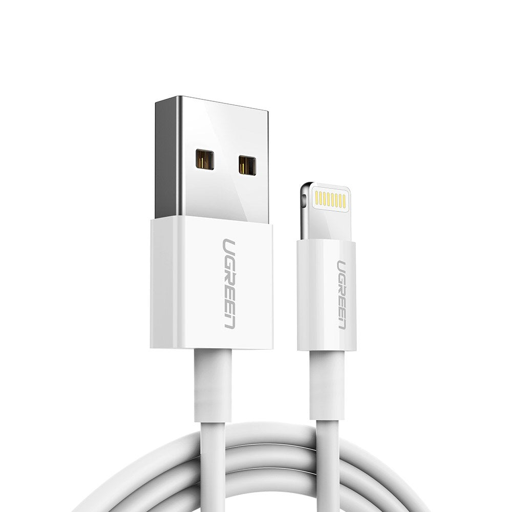 Cabo Ugreen US171 Lightning - USB-C MFi PD 20W 480Mb/s 1m - branco