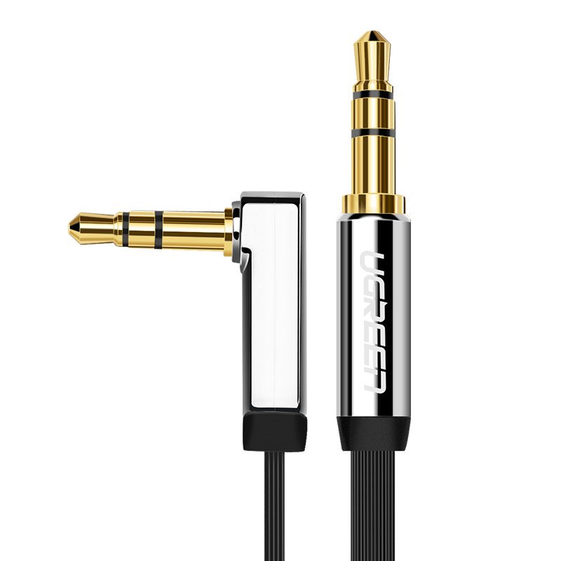 Ugreen cabo plano de áudio AUX 3,5 mm mini jack 3m prateado (10728)