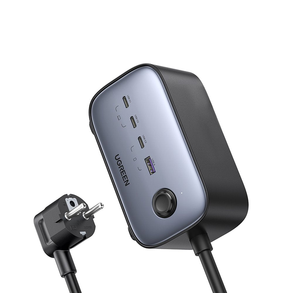 Ugreen carregador de rede GaN USB C / USB régua de energia AC preta (CD270)