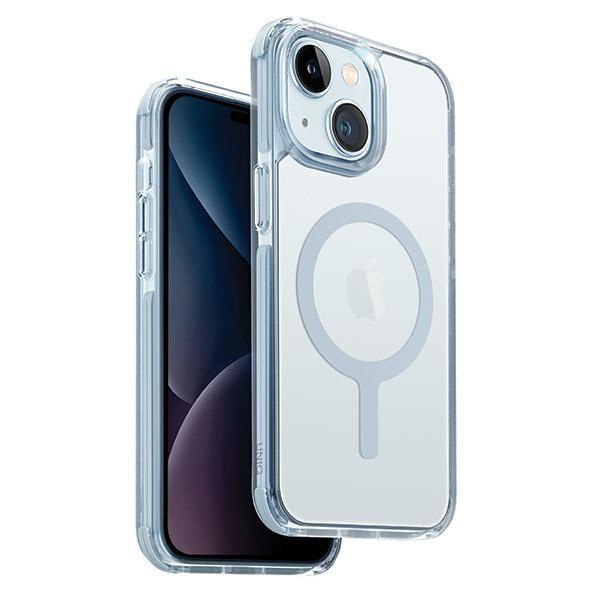 Capa UNIQ Combat Magclick para carregamento no iPhone 15 Plus / 14 Plus - azul claro