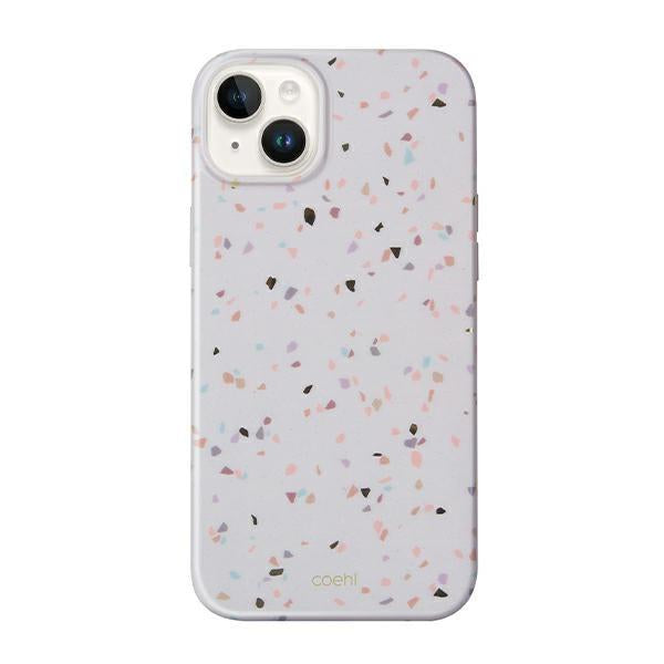 Capa Uniq Coehl Terrazzo para iPhone 14 Plus - cor de areia