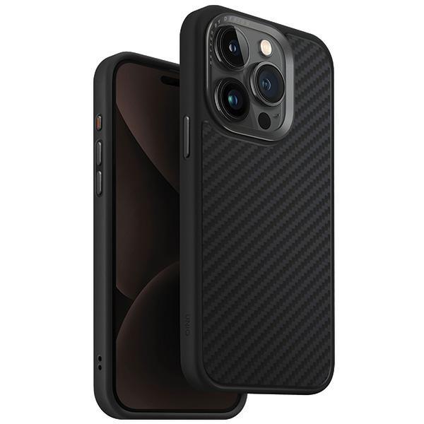 Capa UNIQ Keva Magclick Charging para iPhone 15 Pro - preta