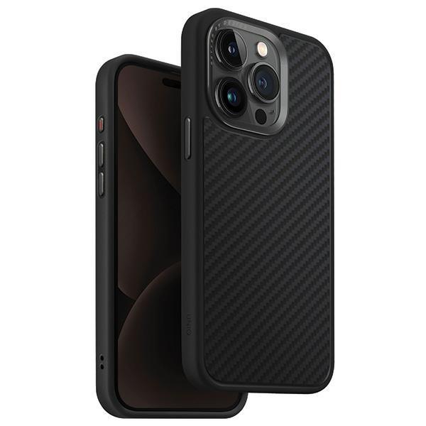Capa UNIQ Keva Magclick Charging para iPhone 15 Pro Max - preta