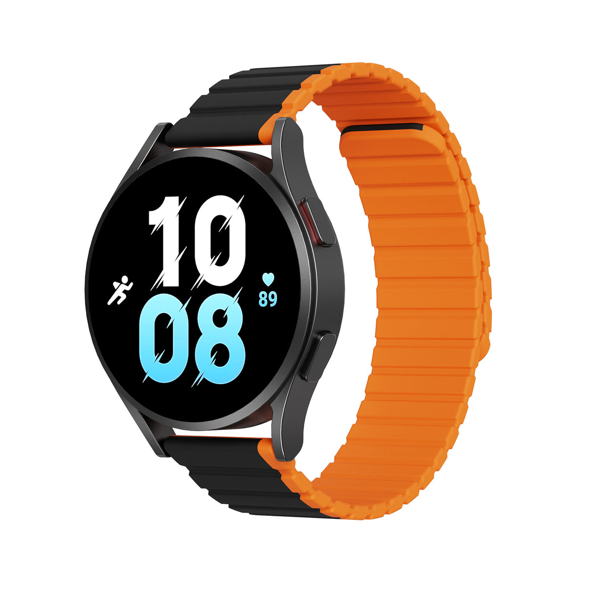 Pulseira Magnética Universal Dux Ducis para Samsung Galaxy Watch 6 Pro / 6 / 6 Classic / 5 Pro / 5 / 5 Classic (Versão LD 20mm) - Preto-Laranja