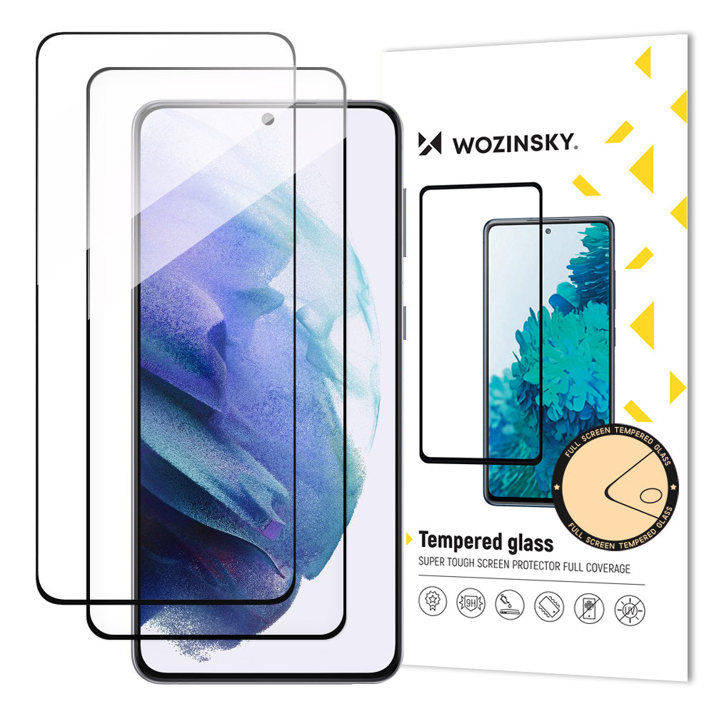 Wozinsky 2x Vidro Temperado Full Glue, Samsung Galaxy S23 9H para tela inteira com moldura preta