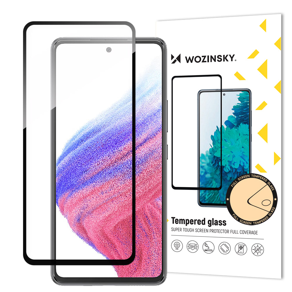 Wozinsky Full Glue Vidro Temperado Samsung Galaxy A54 5G 9H para tela inteira com moldura preta