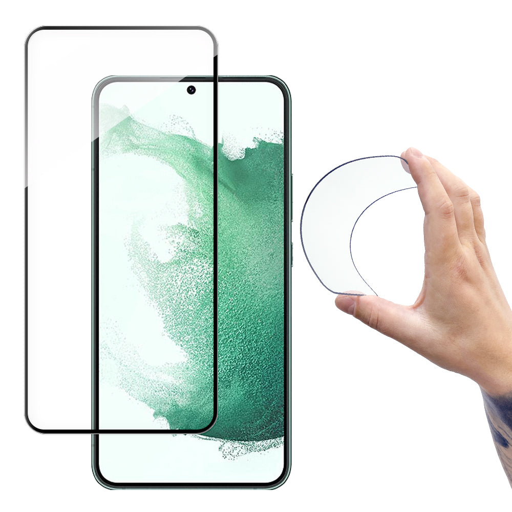 Wozinsky Full Cover Flexi Nano película de vidro temperado com moldura para Samsung Galaxy S22 transparente