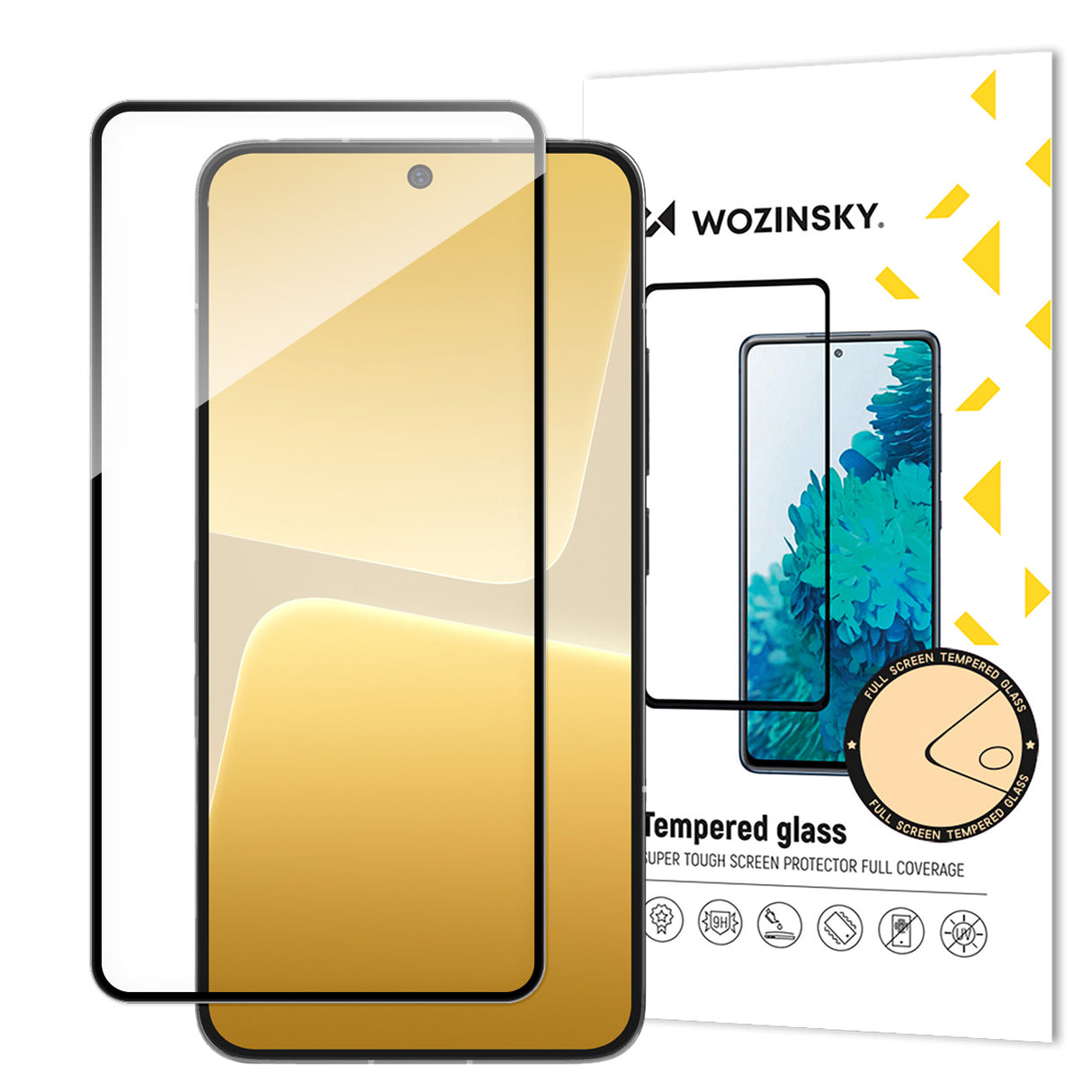 Vidro Temperado Wozinsky Full Glue para Xiaomi 13 9H para Tela Inteira com Moldura Preta