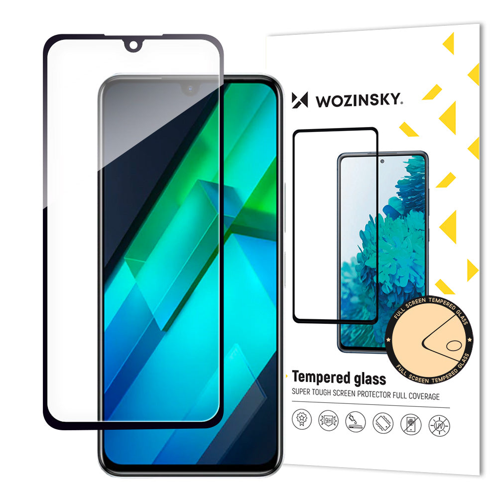 Wozinsky Full Glue vidro temperado Infinix Note 12 G96 para tela inteira com moldura preta (compatível com capa)