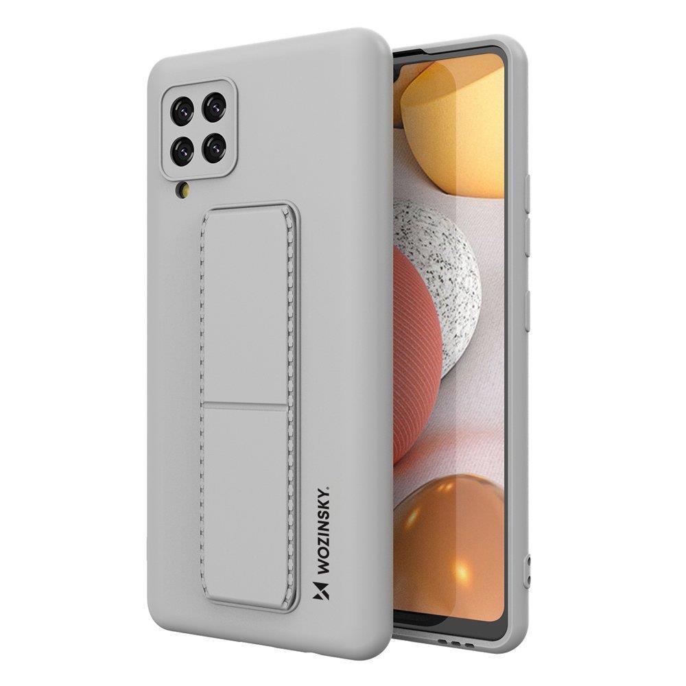 Wozinsky Kickstand Case, capa de silicone com suporte para Samsung Galaxy A42 5G, preta