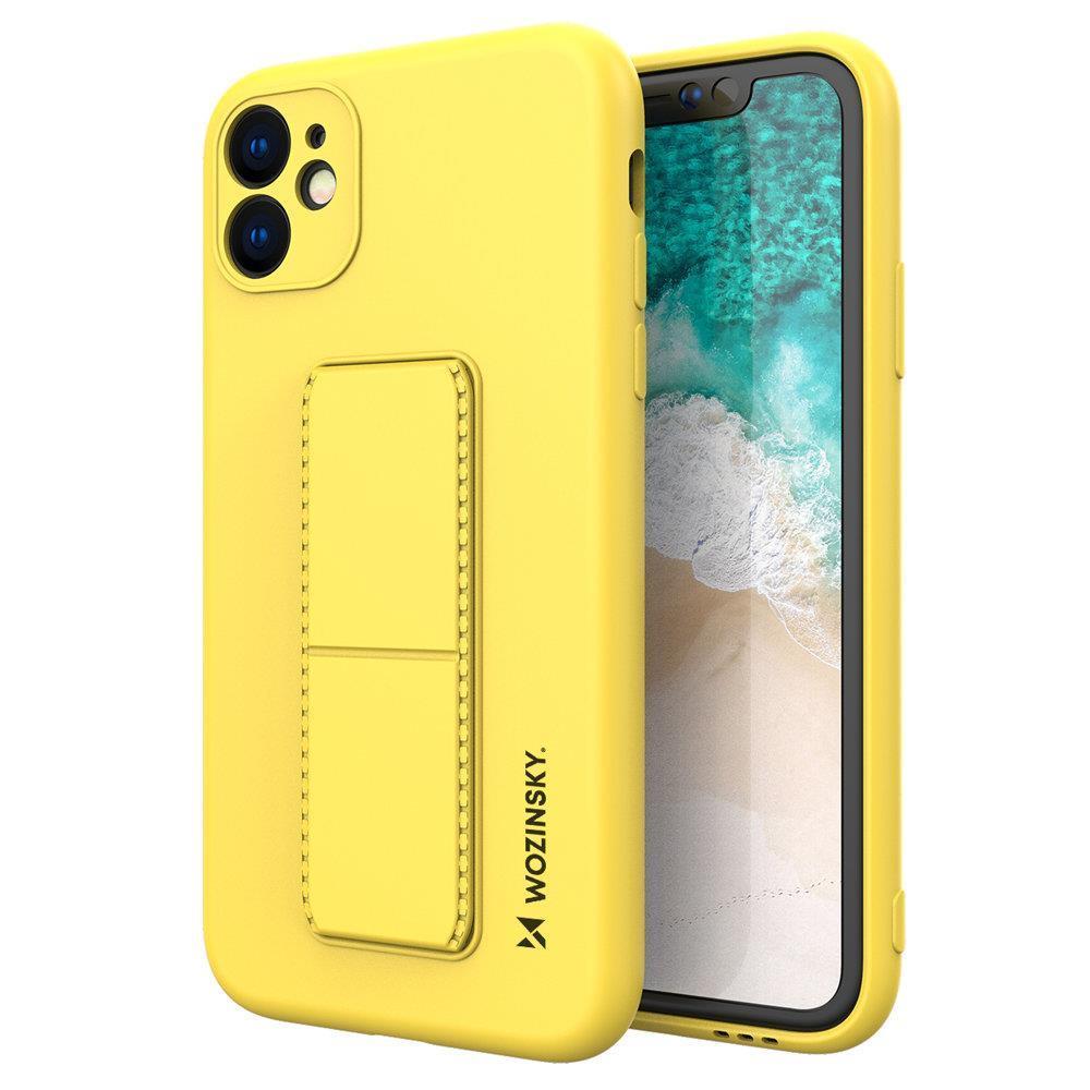 Capa Wozinsky Kickstand de silicone com suporte para iPhone 11 Pro Max rosa