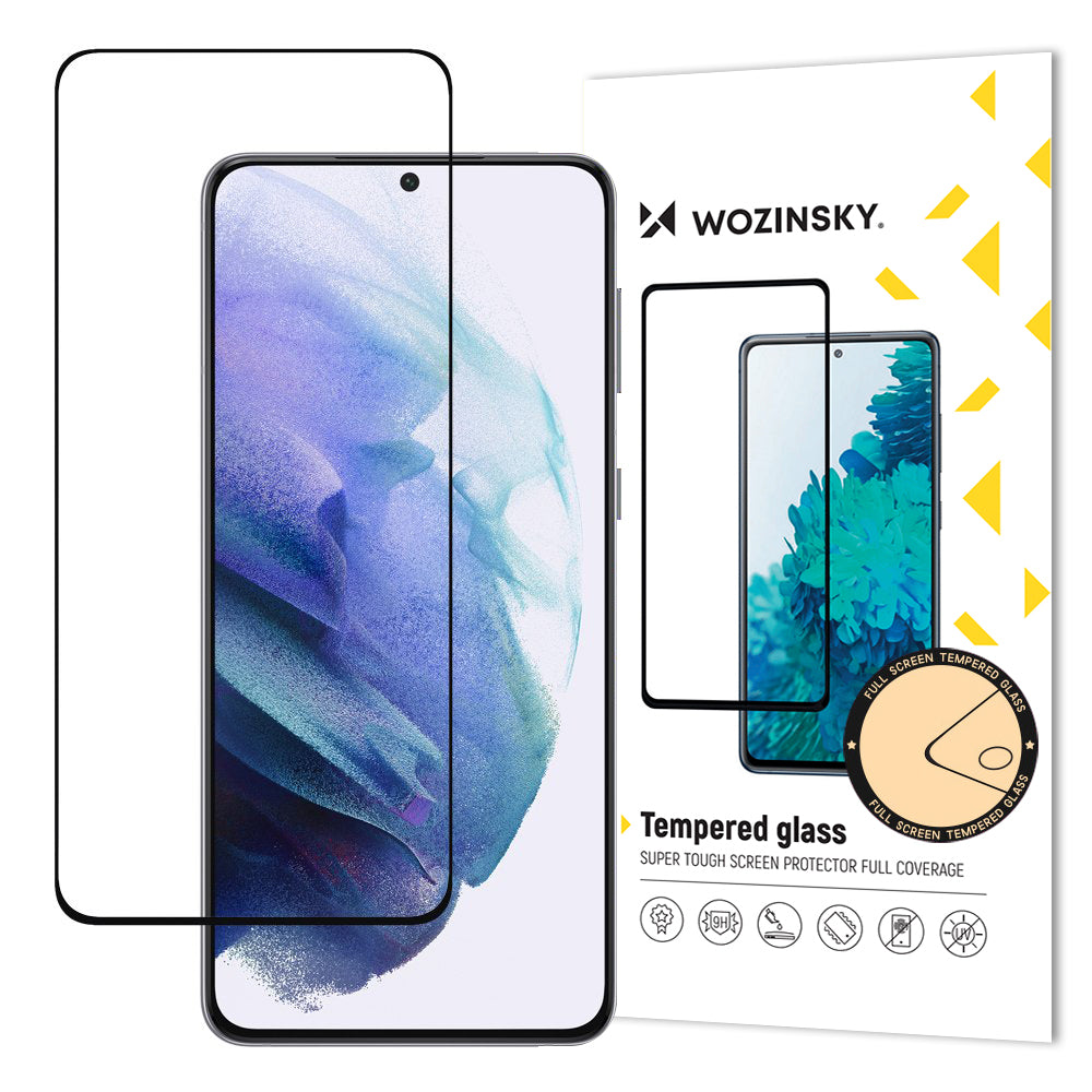 Wozinsky super resistente vidro temperado Full Glue para tela inteira com moldura Case Friendly para Samsung Galaxy S22+ (S22 Plus) preto